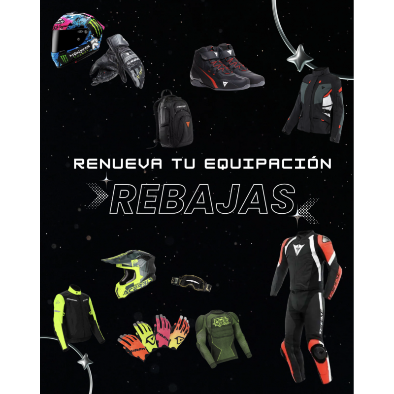 Rebajas en equipación de moto